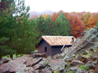 mountain refuge on Etna volcano