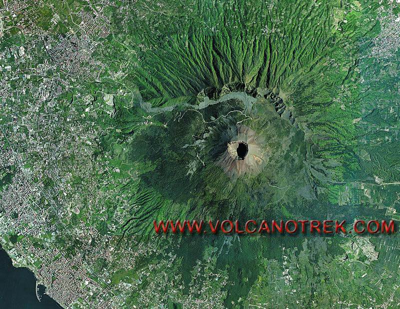 Aerial view of Vesuvio volcano